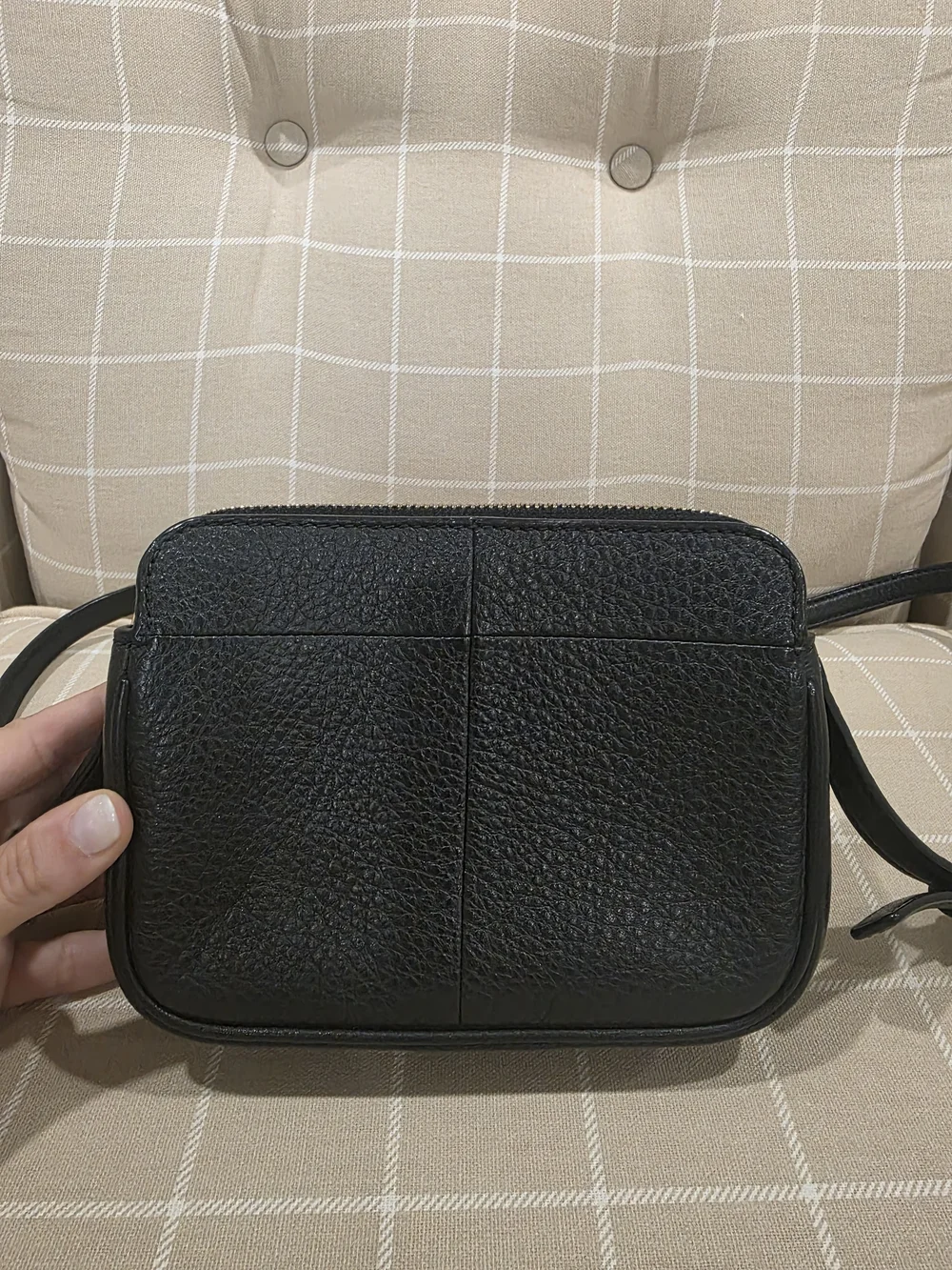 Tory Burch Black Pebbled Leather Crossbody Bag - Like NEW